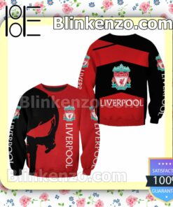 Liverpool Fc Skull Hooded Jacket, Tee c