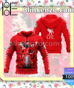 Liverpool Fc Team Red Hooded Jacket, Tee c
