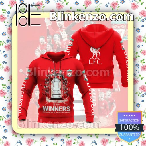 Liverpool Fc Winners Special Salute To The 2022 Fa Cup Kings Hooded Jacket, Tee c