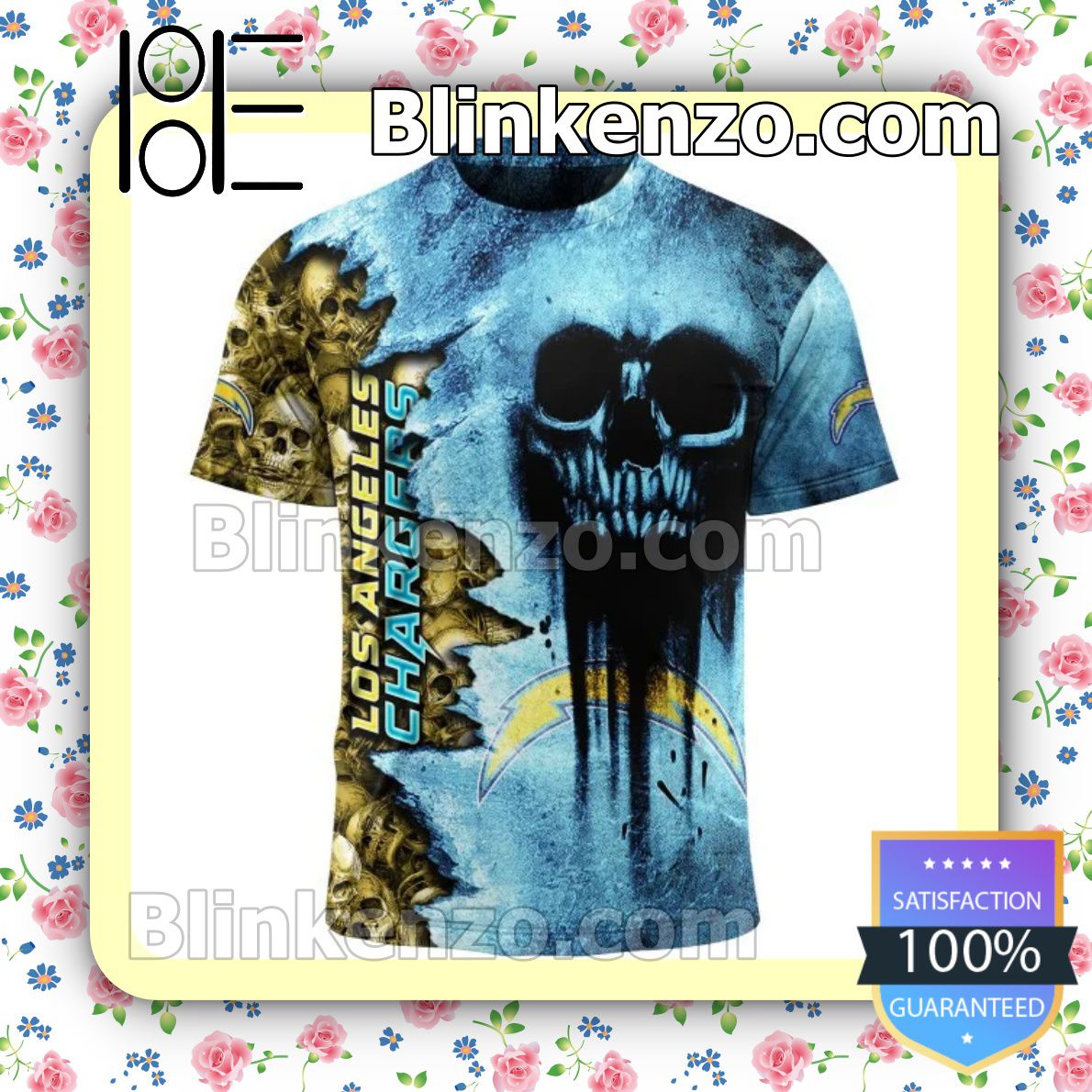 Drop Shipping Los Angeles Chargers Cemetery Skull NFL Custom Halloween 2022 Shirts