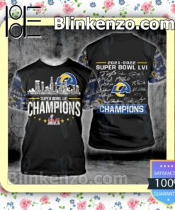 Los Angeles Rams Super Bowl Lvi Champions City Printed Hooded Jacket, Tee