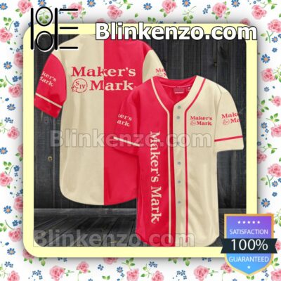 Maker's Mark Whiskey Custom Baseball Jersey for Men Women