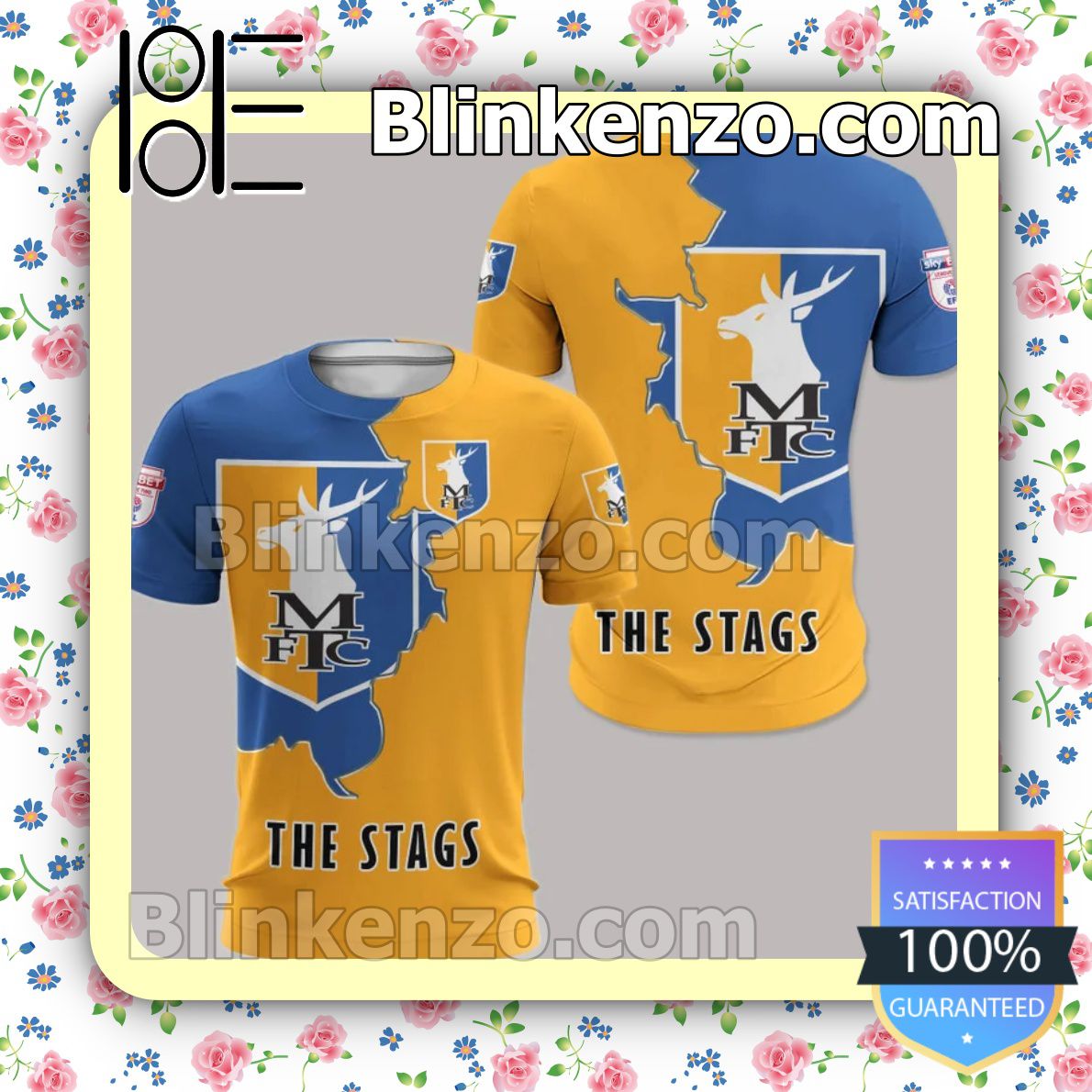 Discount Mansfield Town FC The Stags Men T-shirt, Hooded Sweatshirt