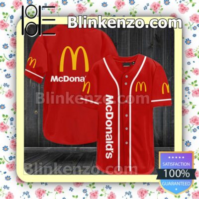 McDonald's Custom Baseball Jersey for Men Women