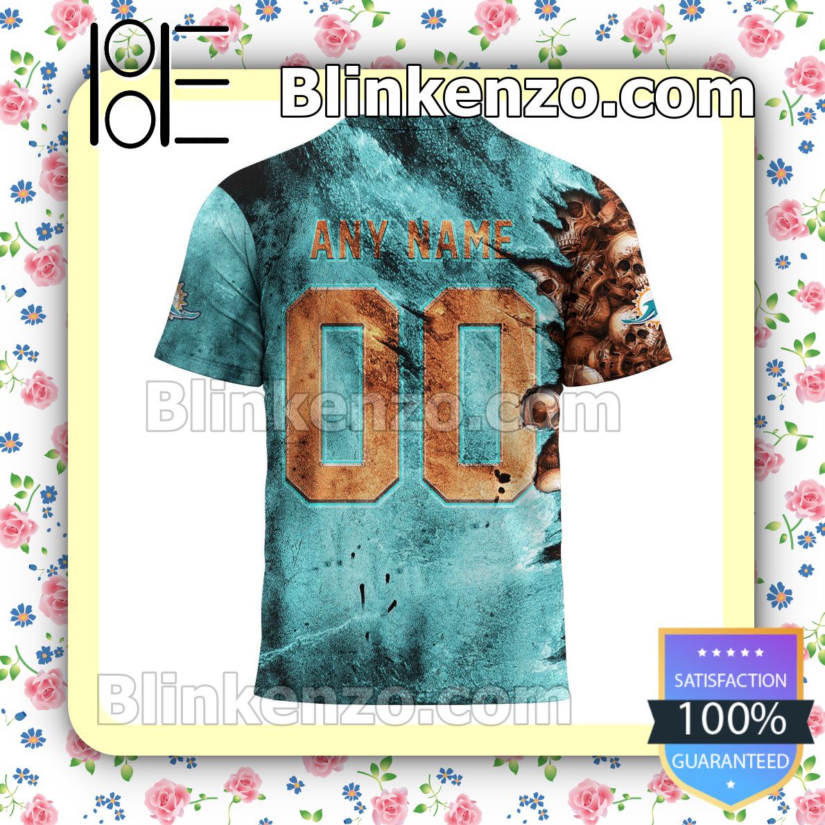 Only For Fan Miami Dolphins Cemetery Skull NFL Custom Halloween 2022 Shirts