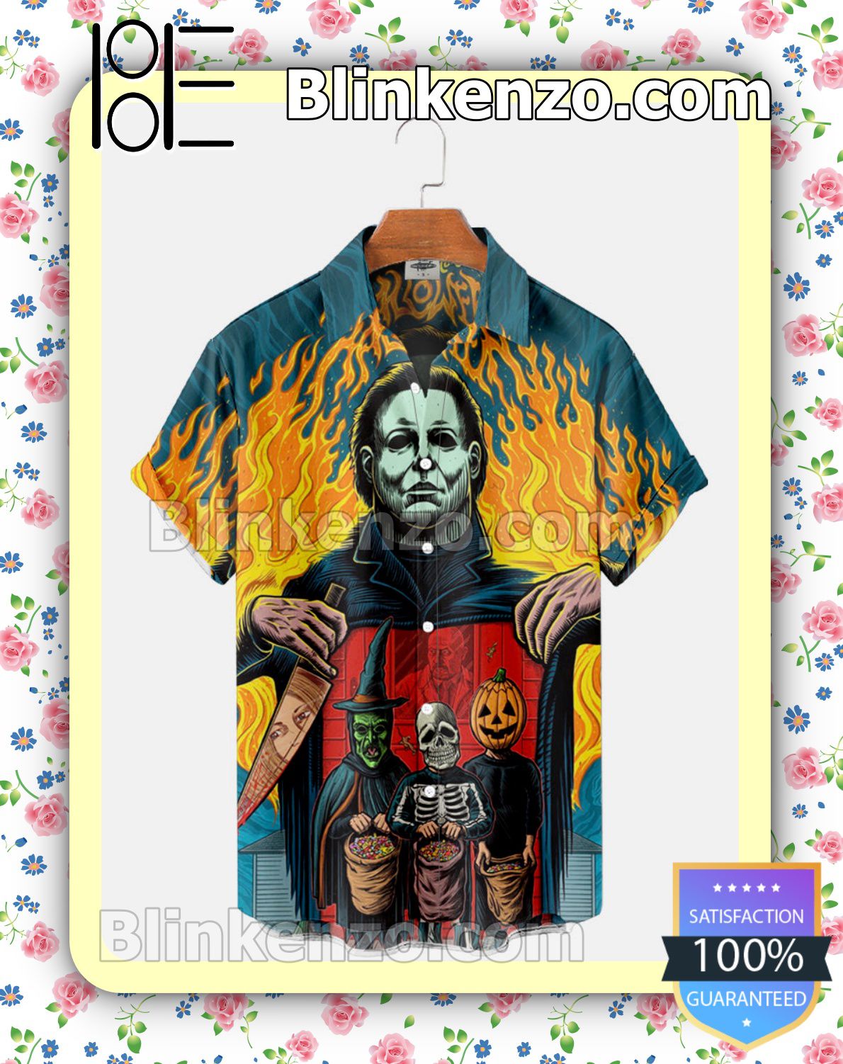 Great artwork! Michael Myers Trick Or Treat Fire Halloween 2022 Idea Shirt