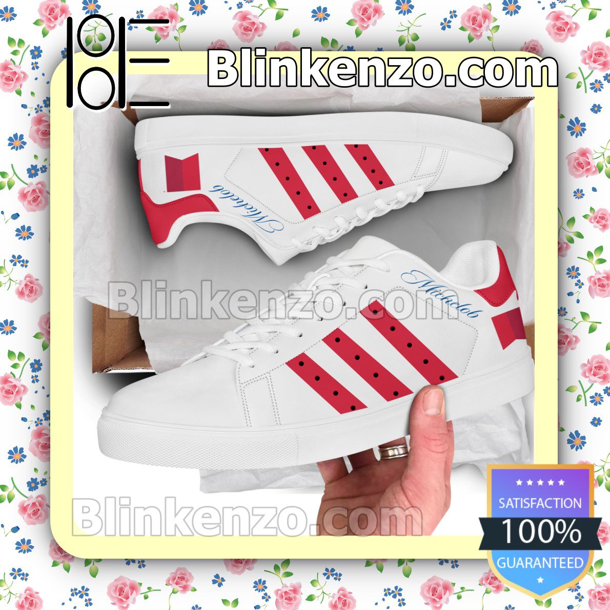 Michelob Logo Brand Adidas Low Top Shoes
