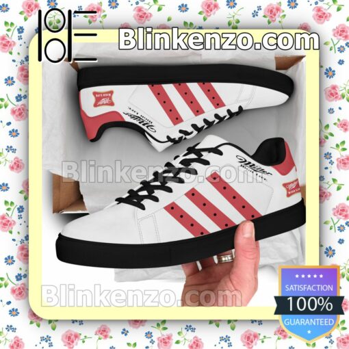 Miller High life Logo Brand Adidas Low Top Shoes a