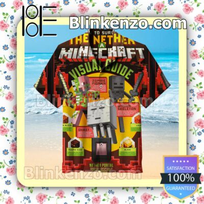 Minecraft - The Nether Men Short Sleeve Shirts