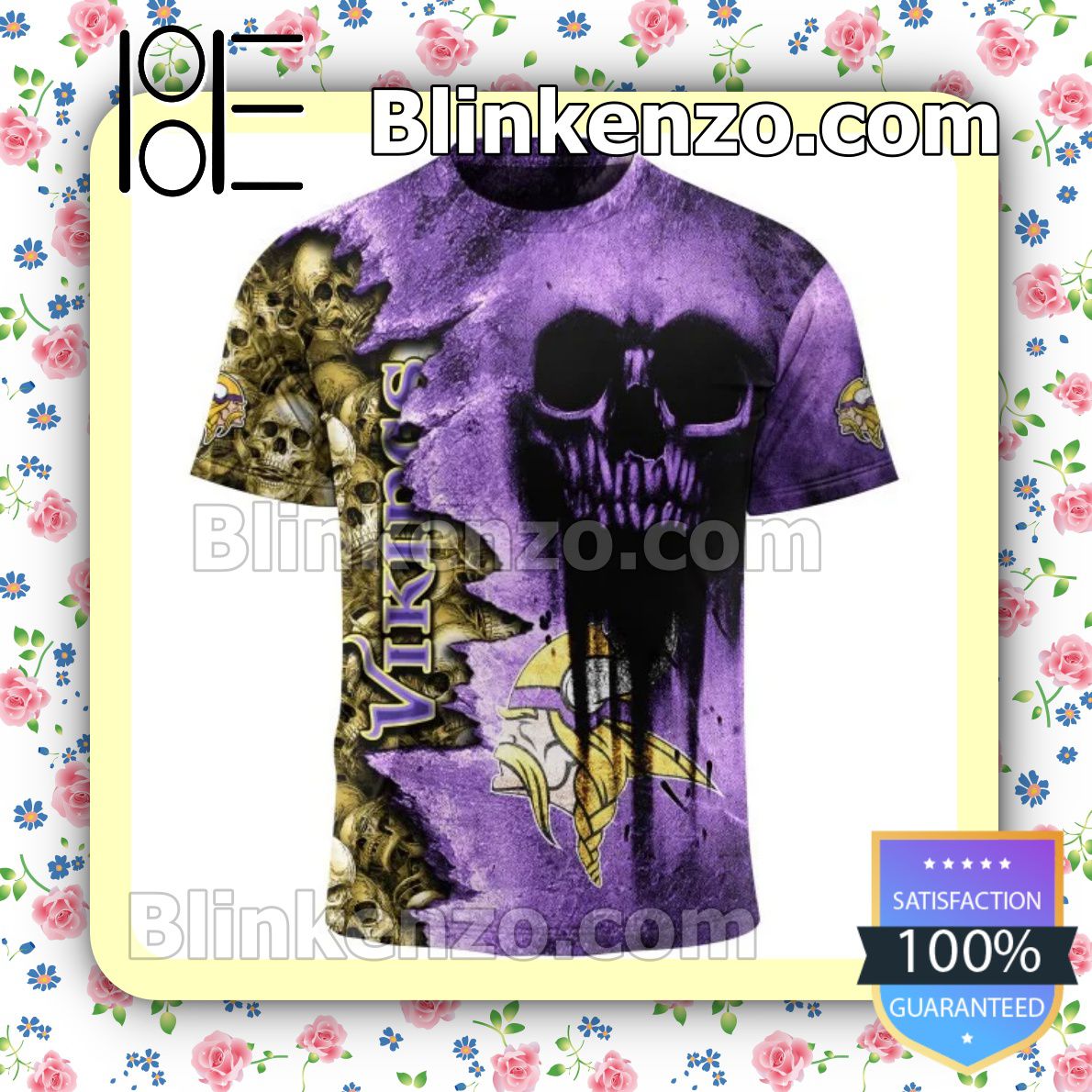 Cheap Minnesota Vikings Cemetery Skull NFL Custom Halloween 2022 Shirts