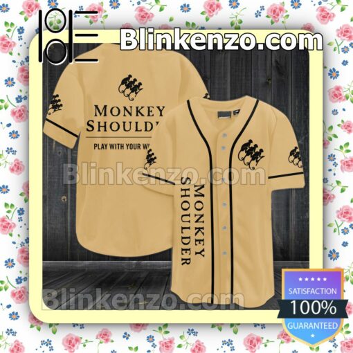 Monkey Shoulder Scotch Custom Baseball Jersey for Men Women