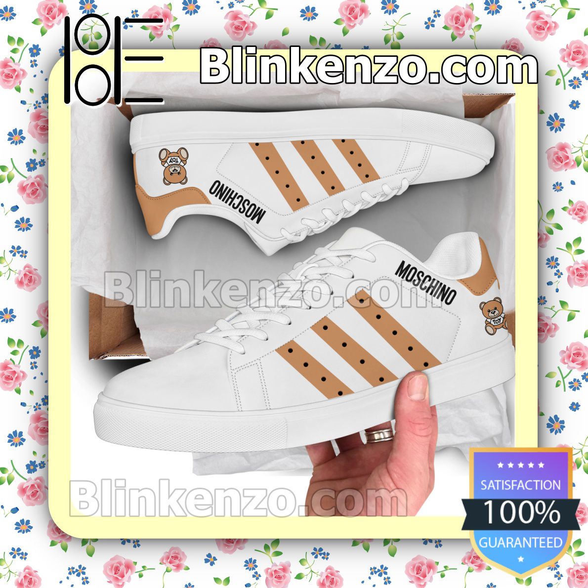 Moschino Logo Brand Adidas Low Top Shoes