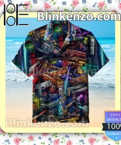Most Popular Weapons In Video Games Men Short Sleeve Shirts