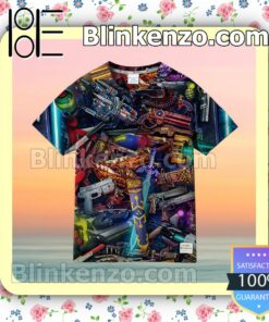 Most Popular Weapons In Video Games Men Short Sleeve Shirts a