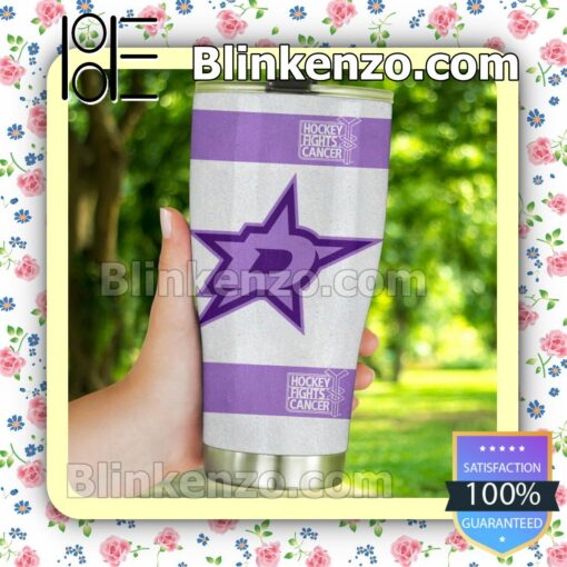 NHL Dallas Stars Fights Cancer Tumbler Travel Mug a