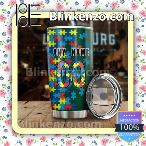 NHL Minnesota Wild Autism Awareness Tumbler Travel Mug a