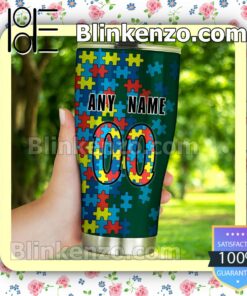 NHL Minnesota Wild Autism Awareness Tumbler Travel Mug c