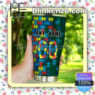 NHL Minnesota Wild Autism Awareness Tumbler Travel Mug c