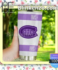 NHL Montreal Canadiens Fights Cancer Tumbler Travel Mug a