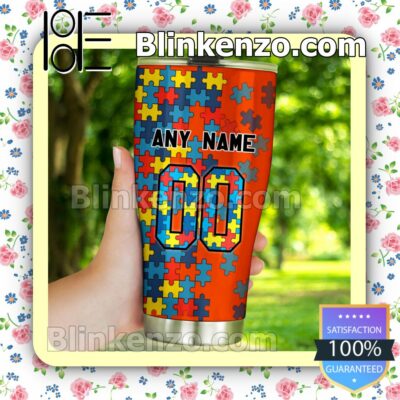 NHL Philadelphia Flyers Autism Awareness Tumbler Travel Mug c