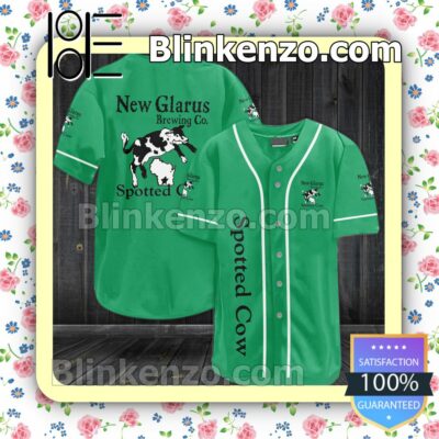 New Glarus Spotted Cow Beer Custom Baseball Jersey for Men Women