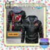 New Jersey Devils Custom Logo Print Motorcycle Leather Jacket
