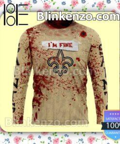 Perfect New Orleans Saints Blood Jersey NFL Custom Halloween 2022 Shirts