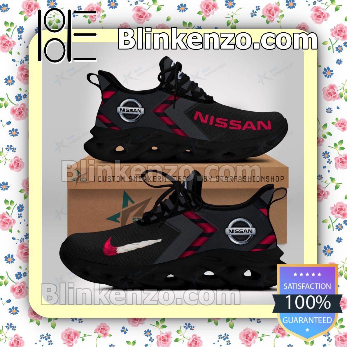 Nissan Logo Print Sports Sneaker