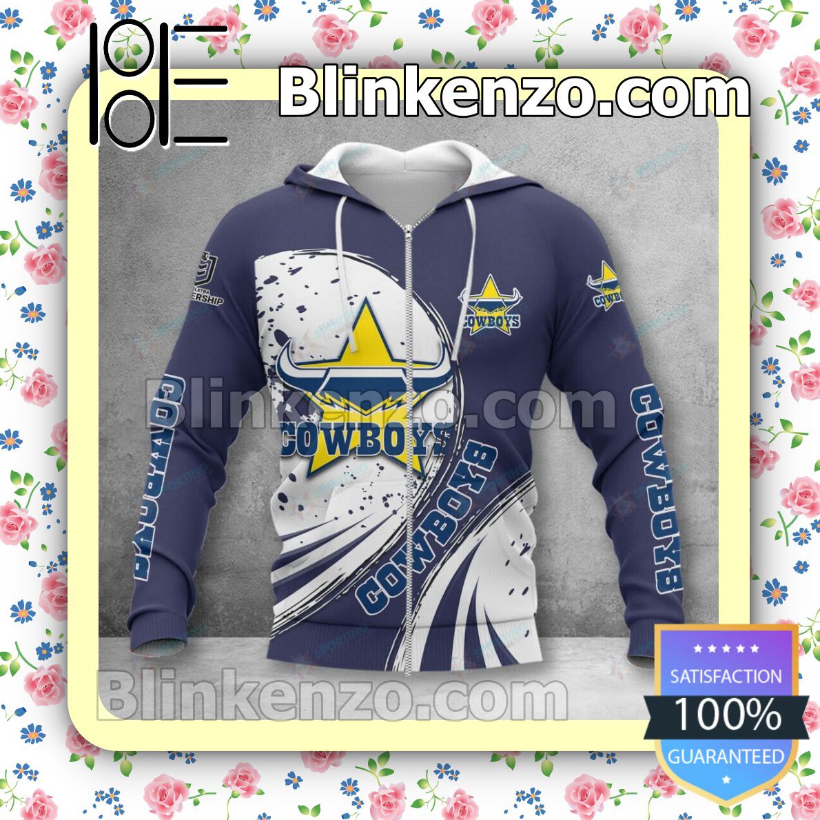 Handmade North Queensland Cowboys T-shirt, Christmas Sweater