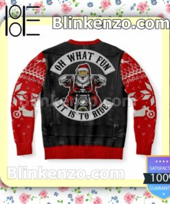 Oh What Fun It Is To Ride Biker Christmas Sweartshirt a