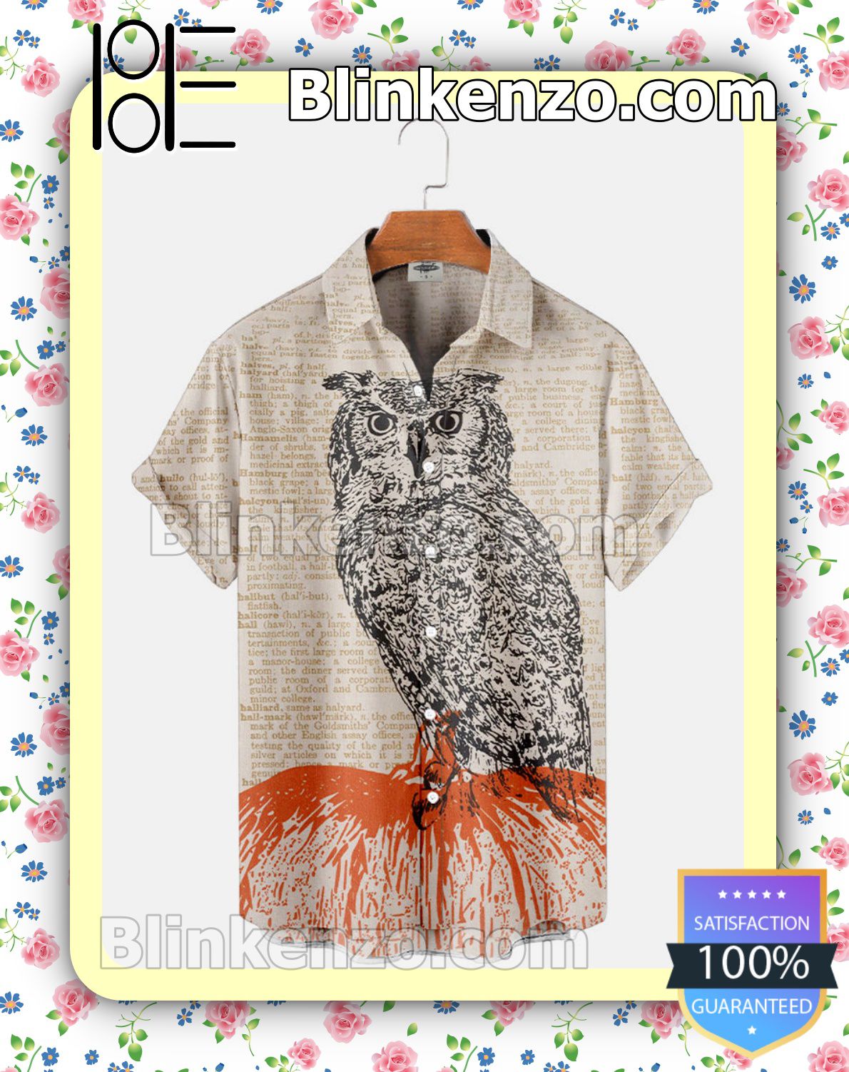 Hot Owl On A Vintage Dictionary Page Halloween 2022 Idea Shirt