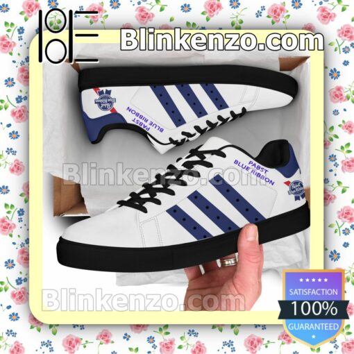 Pabst Blue Ribbon Logo Brand Adidas Low Top Shoes a