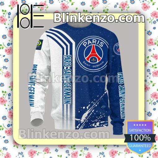 Paris Saint-Germain FC White Splash Men T-shirt, Hooded Sweatshirt x