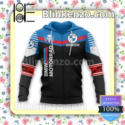 Personalized Bmw Motorrad Skull Middle Finger Hooded Jacket, Tee a