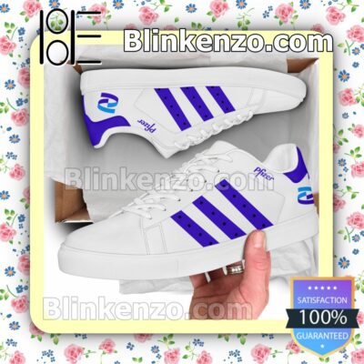 Pfizer Logo Brand Adidas Low Top Shoes