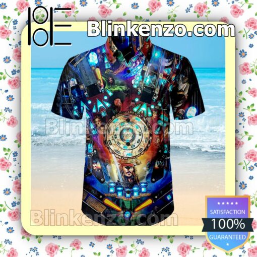 Pirates Of The Caribbean Pinball Men Short Sleeve Shirts