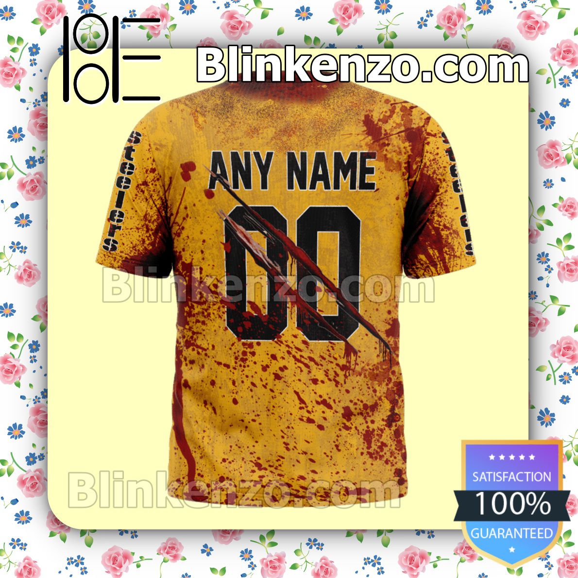 Sale Off Pittsburgh Steelers Blood Jersey NFL Custom Halloween 2022 Shirts
