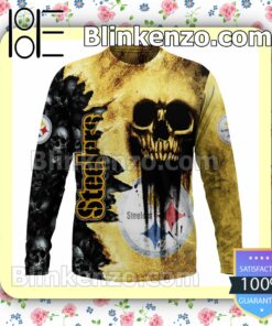 Luxury Pittsburgh Steelers Cemetery Skull NFL Custom Halloween 2022 Shirts