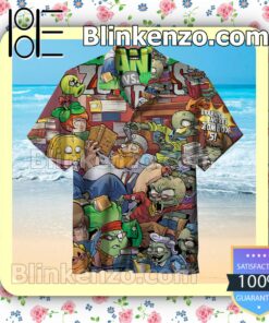 Plants Vs. Zombies Men Short Sleeve Shirts