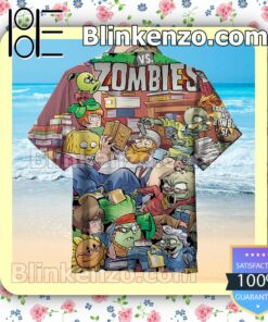 Plants Vs. Zombies Men Short Sleeve Shirts a