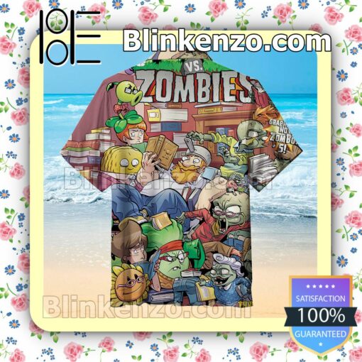 Plants Vs. Zombies Men Short Sleeve Shirts a