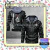 Queen's Park F.C. Logo Print Motorcycle Leather Jacket