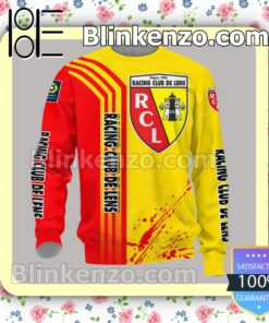 Racing Club De Lens Red Splash Men T-shirt, Hooded Sweatshirt a
