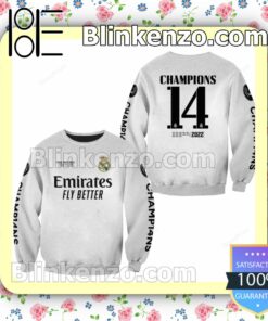 Real Madrid Cf Emirates Fly Better Champions 14 Hooded Jacket, Tee a