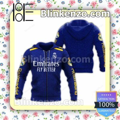Real Madrid Emirates Fly Better Hooded Jacket, Tee b