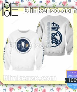 Real Madrid Saturday 28 May Stade De France White Hooded Jacket, Tee a