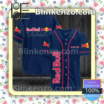 Red Bull Racing Formula One Team Custom Baseball Jersey for Men Women