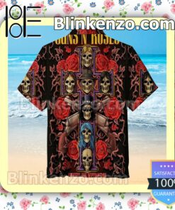 Rock Band Guns N'roses Printed Men Short Sleeve Shirts a