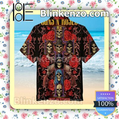 Rock Band Guns N'roses Printed Men Short Sleeve Shirts a