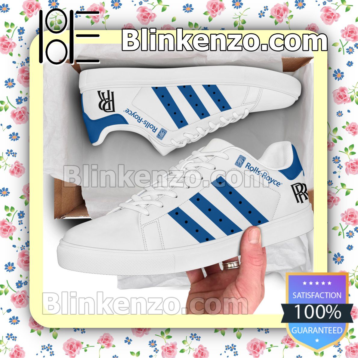Rolls Royce Logo Brand Adidas Low Top Shoes